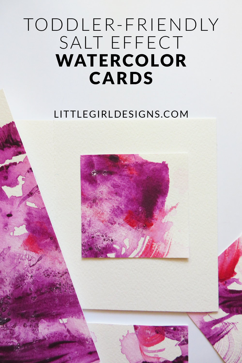 Learn how to make these beautiful watercolor cards -- they're simple enough that a toddler can do them. I LOVE these! :)
