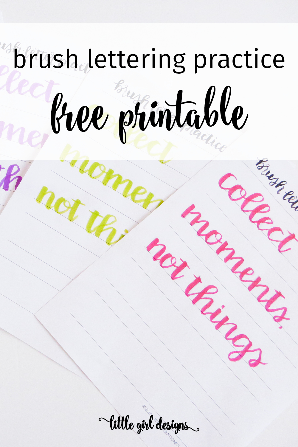 Join me and learn brush lettering with this free practice sheet, thanks to Random Olive!