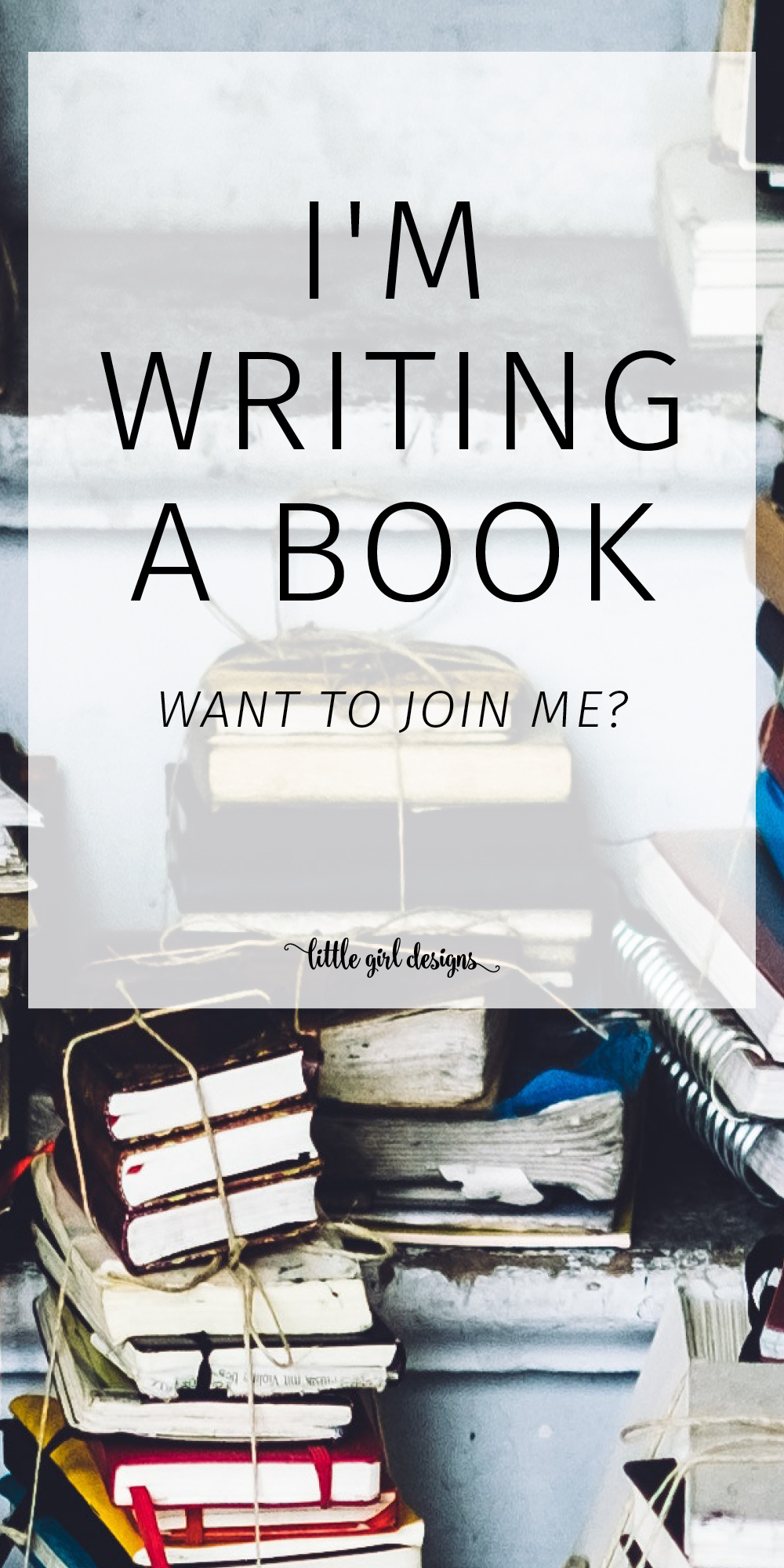 Well, I'm writing a book. Would you like to join me? I've been working on a new book for most of the year, but went about it the WRONG way. Here's what I'm doing differently.